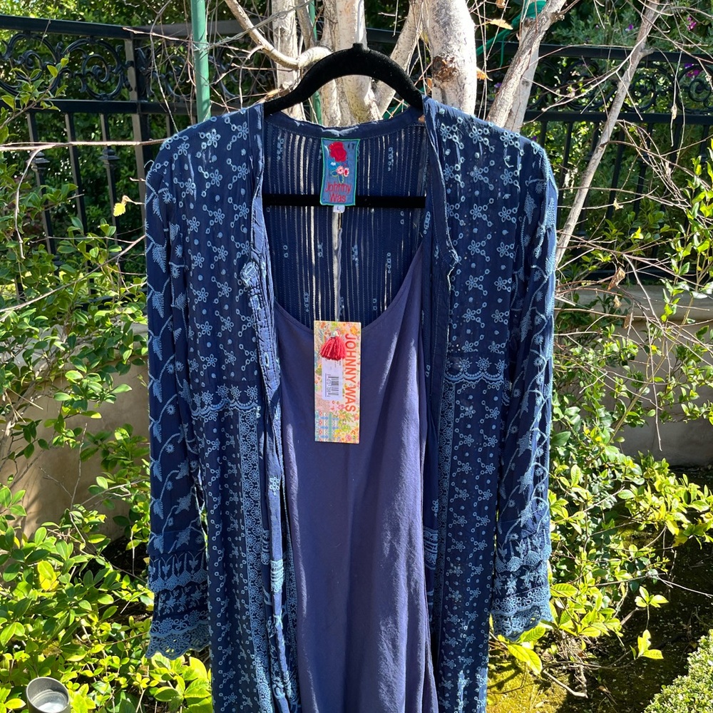 Johnny Was! Button Down Slip Dress.